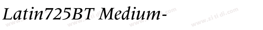Latin725BT Medium字体转换